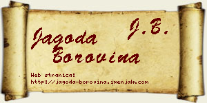 Jagoda Borovina vizit kartica